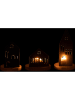 J Line 3-delige set: theelichthouders "Haus" zwart/beige