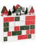 J Line LED-Deko-Adventskalendar in Rot/ Grün/ Weiß - (B)38 x (H)41 cm