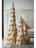 J Line 2er-Set: Dekoobjekte "Weihnachtsbaum" in Beige - (H)58 x Ø 23 cm