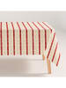 GAMUSI Tischdecke "Striva" in Creme/ Beige/ Rot