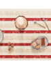 GAMUSI Tischdecke "Striva" in Creme/ Beige/ Rot