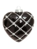 Krebs Glas Lauscha Kerstboomornament "Hart" zwart - (L)10 cm