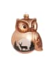 Krebs Glas Lauscha Kerstboomornament "Uil" bruin - (H)11 cm