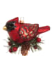 Krebs Glas Lauscha Kerstboomornament "Kardinaalvogel" rood - (L)9 cm