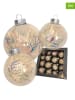 Krebs Glas Lauscha Kerstballen "Lametta" goudkleurig - 16 stuks