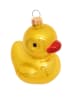 Krebs Glas Lauscha Kerstboomornament "Badeendje" geel - (H)7 cm