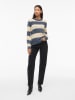 Vila Pullover "Vipolana" in Blau/ Creme
