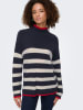 ONLY Trui donkerblauw/wit/rood