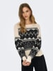 ONLY Sweter w kolorze beżowo-czarnym