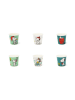 Trendy Kitchen by EXCÉLSA 6er-Set: Kaffeebecher "Peanuts Shiny & Bright" in Weiß/ Grün - 90 ml