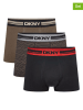 DKNY 3er-Set: Boxershorts in Schwarz/ Khaki
