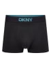 DKNY Bokserki (3 pary) w kolorze turkusowo-czarnym