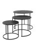 WellHome Set van drie tafels zwart