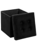 WellHome Puf w kolorze czarnym ze schowkiem - 38 x 38 x 38 cm