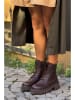 trendyol Leder-Boots in Braun