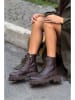 trendyol Leder-Boots in Braun