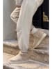 trendyol Leren enkelboots beige