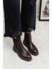 trendyol Leder-Chelsea-Boots in Braun