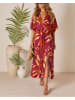 Milan Kiss Jurk roze/rood/crème