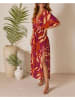 Milan Kiss Kleid in Pink/ Rot/ Creme