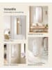 SONGMICS Lustro ścienne w kolorze białym - 42 x 108 x 10 cm