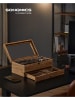 Songmics Schmuckkästchen in Hellbraun - (B)34 x (H)12,5 x (T)19 cm