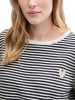Tom Tailor Longsleeve in Dunkelblau/ Weiß