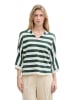 Tom Tailor Blouse donkergroen/crème
