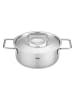 Fissler 2tlg. Set: Edelstahl-Bratentopf "Pure Collection" - Ø 24 cm