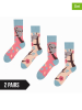 Dedoles 2er-Set: Socken in Rosa/ Pink/ Hellblau