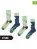 Dedoles Skarpety (2 pary) w kolorze jasnozielono-granatowym