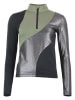 Peak Mountain Functionele longsleeve kaki/zilverkleurig/zwart