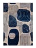 Mioli Laagpolig tapijt donkerblauw/crème