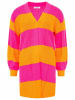 Zwillingsherz Cardigan "Blockstreifen" in Pink/ Orange