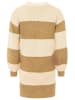 Zwillingsherz Cardigan "Blockstreifen" in Beige/ Hellbraun
