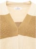 Zwillingsherz Vest "Blockstreifen" beige/lichtbruin