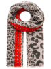 Zwillingsherz Sjaal grijs/rood