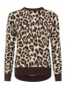 Zwillingsherz Pullover "Leo" in Beige/ Braun
