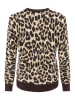 Zwillingsherz Pullover "Leo" in Beige/ Braun