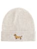 Zwillingsherz Kaszmirowa czapka beanie w kolorze beżowym