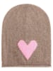 Zwillingsherz Kaszmirowa czapka beanie w kolorze szarobrązowym