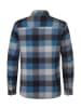 Petrol Blouse "Casper" blauw/antraciet