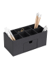 BigsoBox Organizer "Vendela" w kolorze antracytowym na biurko - 10 x 8,5 x 10 cm
