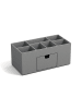 BigsoBox Organizer "Vendela" w kolorze szarym na biurko - 10 x 8,5 x 10 cm