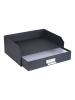 BigsoBox Dokumenten-Ablage "Walter" in Schwarz - (B)33,5 x (H)13 x (T)25,5 cm