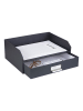 BigsoBox Dokumenten-Ablage "Walter" in Schwarz - (B)33,5 x (H)13 x (T)25,5 cm