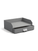 BigsoBox Dokumenten-Ablage "Walter" in Grau - (B)33,5 x (H)13 x (T)25,5 cm