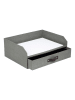 BigsoBox Organizer "Walter" w kolorze szarym na dokumenty - 33,5 x 13 x 25,5 cm