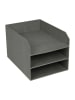 BigsoBox Organizer "Trey" w kolorze szarym na dokumenty - 32 x 21 x 31,5 cm