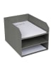 BigsoBox Organizer "Trey" w kolorze szarym na dokumenty - 32 x 21 x 31,5 cm